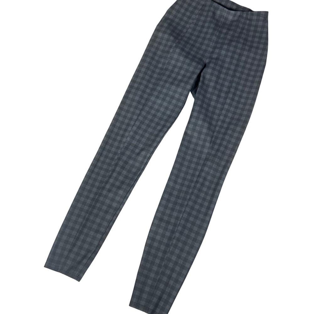 Lululemon Here to There Pants Women's 2 Grey Gingham High Rise Plaid 7/8 Tapered